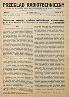Przegląd Radjotechniczny 1937 nr 3-4