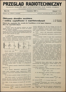 Przegląd Radjotechniczny 1937 nr 7-8