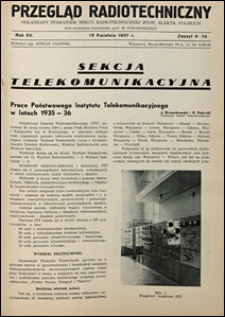 Przegląd Radjotechniczny 1937 nr 9-10