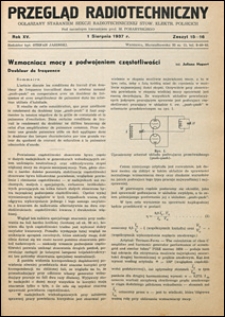 Przegląd Radjotechniczny 1937 nr 15-16