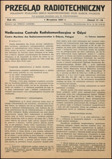 Przegląd Radjotechniczny 1937 nr 17-18
