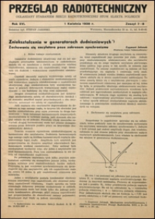 Przegląd Radjotechniczny 1938 nr 7-8