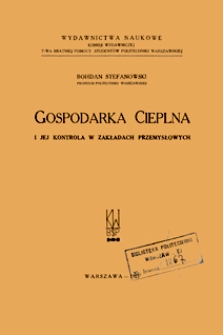Gospodarka cieplna i jej kontrola w zakładach przemysłowych