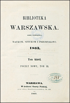 Biblioteka Warszawska 1863 t. 3