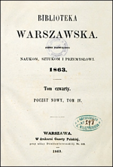 Biblioteka Warszawska 1863 t. 4