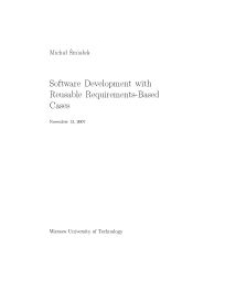 Software Development with Reusable Requirements-Based Cases