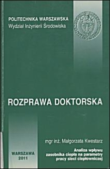 Analiza wpływu zasobnika ciepła na parametry pracy sieci ciepłowniczej
