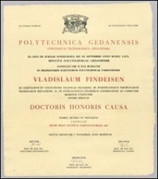 Dyplom nadania doktoratu honoris causa Politechniki Gdańskiej prof. Władysławowi Findeisenowi