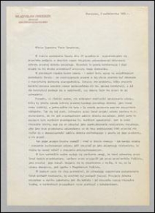 List Władysława Findeisena do nieznanego Senatora, z dnia 3 października 1990 r.