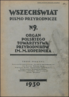 Wszechświat. Pismo przyrodnicze 1930 nr 9