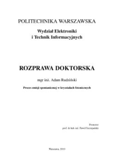 Proces emisji spontanicznej w kryształach fotonicznych