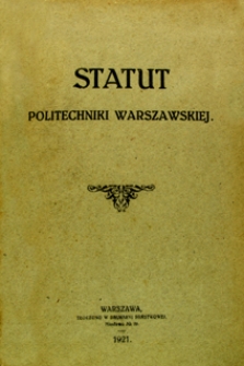 Statut Politechniki Warszawskiej 1921