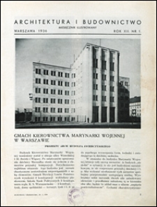 Architektura i Budownictwo 1936 nr 1