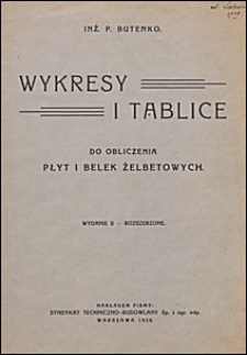 Wykresy i tablice do obliczenia płyt i belek żelbetowych