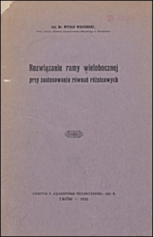 Rozwiązanie ramy wielobocznej przy zastosowaniu równań różnicowych