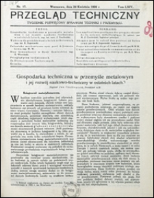Przegląd Techniczny 1926 nr 17