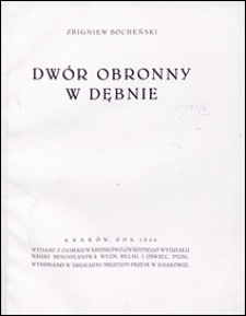 Dwór obronny w Dębnie