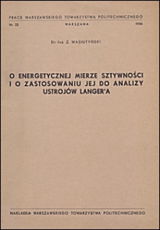 O energetycznej mierze sztywności i o zastosowaniu jej do analizy ustrojów Langer'a