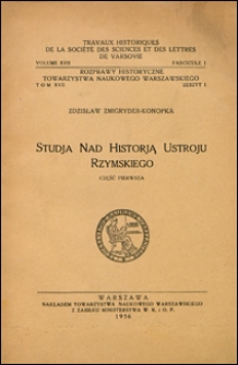 Studja nad historją ustroju rzymskiego. Cz. 1