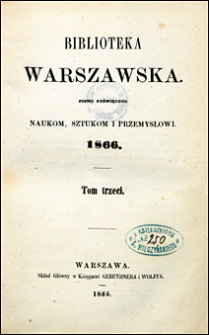 Biblioteka Warszawska 1866 t. 3