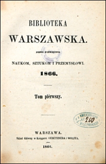 Biblioteka Warszawska 1866 t. 1