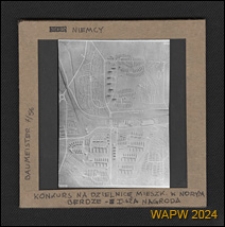 Konkurs na dzielnicę mieszkaniową, plan dzielnicy w formie makiety, Norymberga, Niemcy