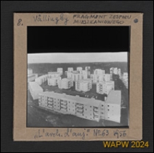 Fragment zespołu mieszkaniowego, widok z lotu ptaka, V&auml;llingby, Sztokholm, Szwecja