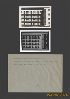 Warszawska Spółdzielnia Mieszkaniowa, dom mieszkalny dla robotników, fragment elewacji budynku