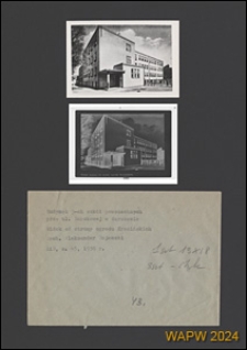 Budynek trzech szk&oacute;ł powszechnych przy ul. Barokowej w Warszawie, widok od strony ogrodu Krasińskich