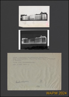 Gmach Pomorskiej Wojewódzkiej Komunalnej Kasy Oszczędności, Starostwa Krajowego i "Gródka" w Toruniu, widok od Alei Siedemsetlecia