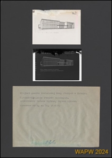 Projekt gmachu Powiatowej Kasy Chorych w Kutnie, ujednostajnienie otwor&oacute;w okiennych