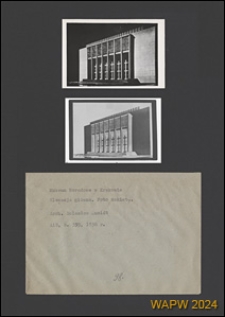 Muzeum Narodowe w Krakowie, fragment makiety, elewacja gł&oacute;wna