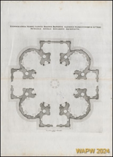 Ichnographia templi sancti Ioannis Baptistæ nationis florentinorum in Urbe : Michaele Angelo Bonaroto Architecto