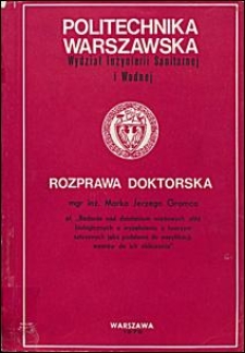 Badania nad działaniem wieżowych złóż biologicznych o wypełnieniu z tworzyw sztucznych jako podstawa do weryfikacji wzorów do ich obliczenia