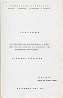 Koncepcja wypełnienia złoża biologicznego w postaci siatki z tworzywa sztucznego oraz opracowanie jego charakterystyki technologicznej