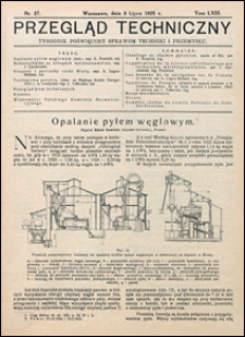 Przegląd Techniczny 1925 nr 27