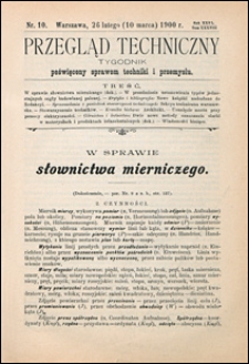 Przegląd Techniczny 1900 nr 10