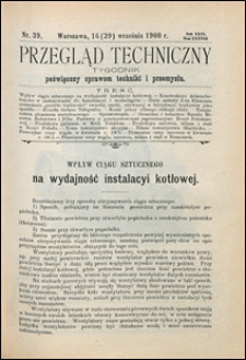 Przegląd Techniczny 1900 nr 39
