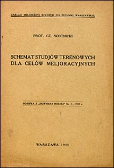 Schemat studj&oacute;w terenowych dla cel&oacute;w meljoracyjnych