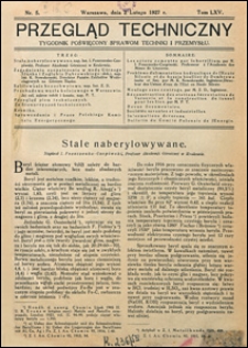 Przegląd Techniczny 1927 nr 5