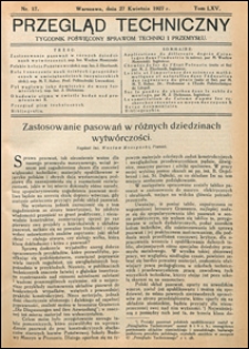 Przegląd Techniczny 1927 nr 17