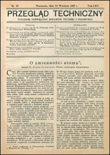 Przegląd Techniczny 1927 nr 37