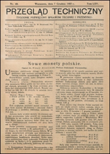 Przegląd Techniczny 1927 nr 49