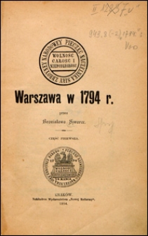 Warszawa w 1794 r. Cz. 1