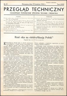 Przegląd Techniczny 1933 nr 8