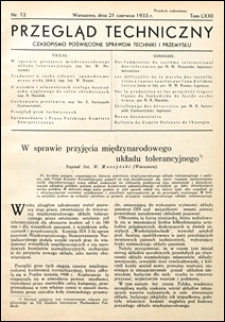 Przegląd Techniczny 1933 nr 12