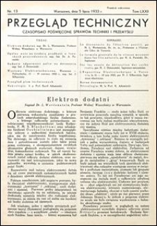 Przegląd Techniczny 1933 nr 13