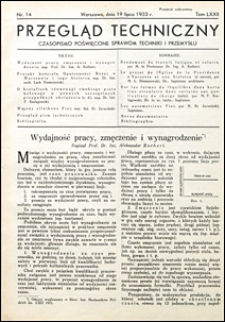 Przegląd Techniczny 1933 nr 14