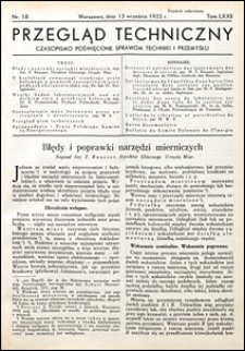 Przegląd Techniczny 1933 nr 18