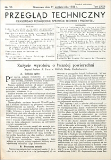 Przegląd Techniczny 1933 nr 20